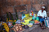 The great Chola temples of Tamil Nadu - The Brihadishwara Temple of Thanjavur. Shopping inside the temple walls. 